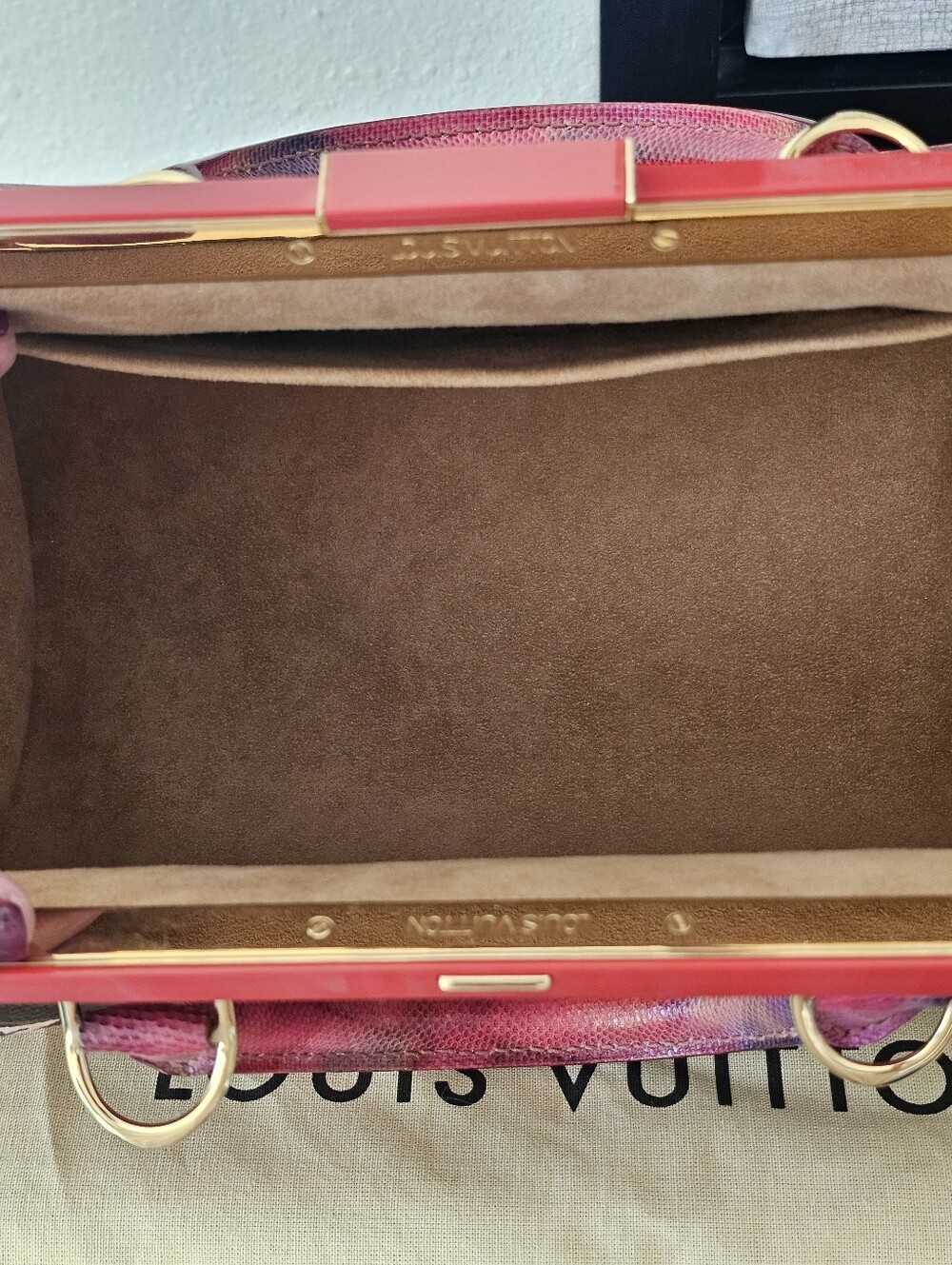 💯AUTHENTIC LOUIS VUITTON AQUARELLE WATERCOLOR MONOGRAM PAPILLON FRAME BAG - Picture 5 of 6